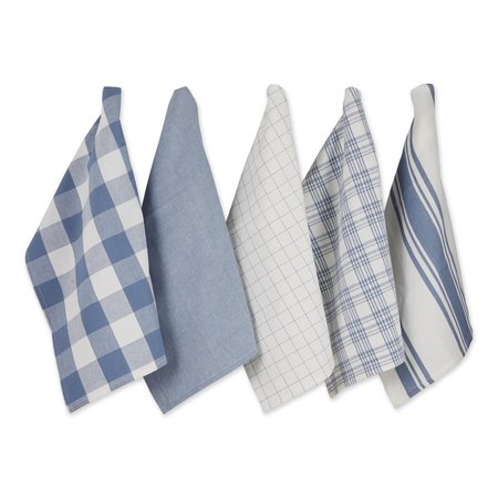 FASTFOOD 18 x 28 in. Assorted Stonewash Blue Everyday Dishtowel FA2568225